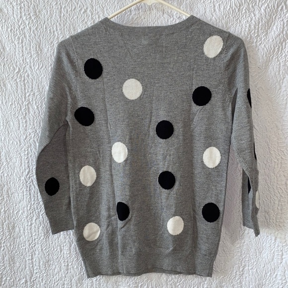 Maison Jules 3/4-Sleeve Polka-Dot Sweater - Picture 3 of 6